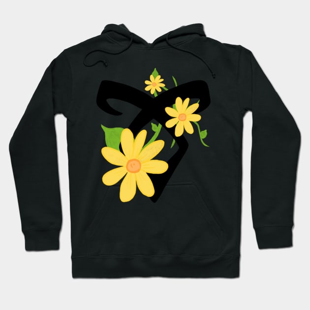 Rune with yellow flowers Hoodie by AnabellaCor94